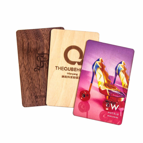 RFID Hotel Key Cards Wooden ID Card